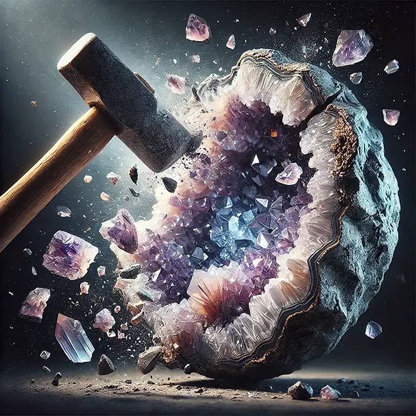 Geodes with Crystals